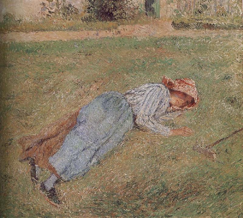 Camille Pissarro farm girls Spain oil painting art